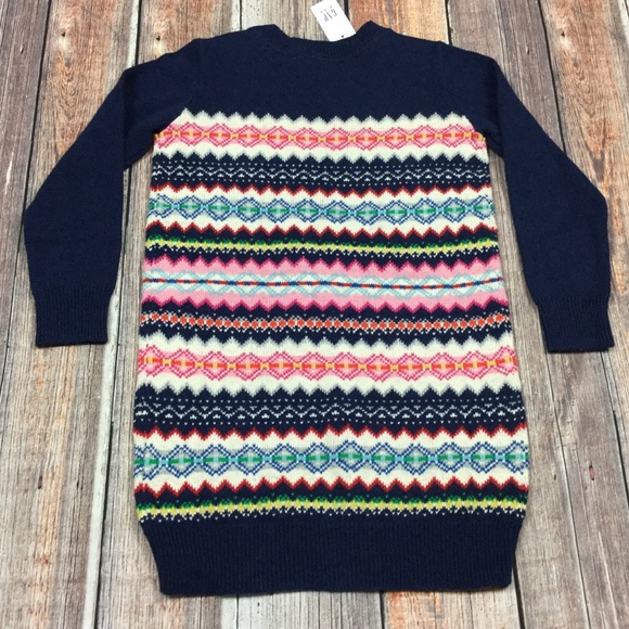 Gap Girls Small 6-7 Fair Isle Sweater Dress - Picture 4 of 4